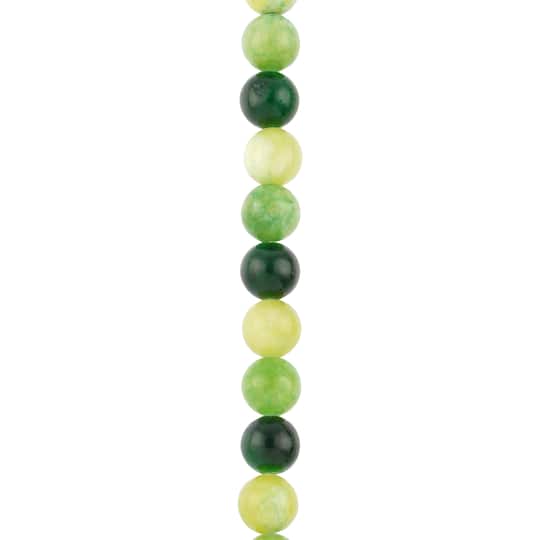 Green Dyed Quartz Round Beads, 8mm by Bead Landing&#x2122;